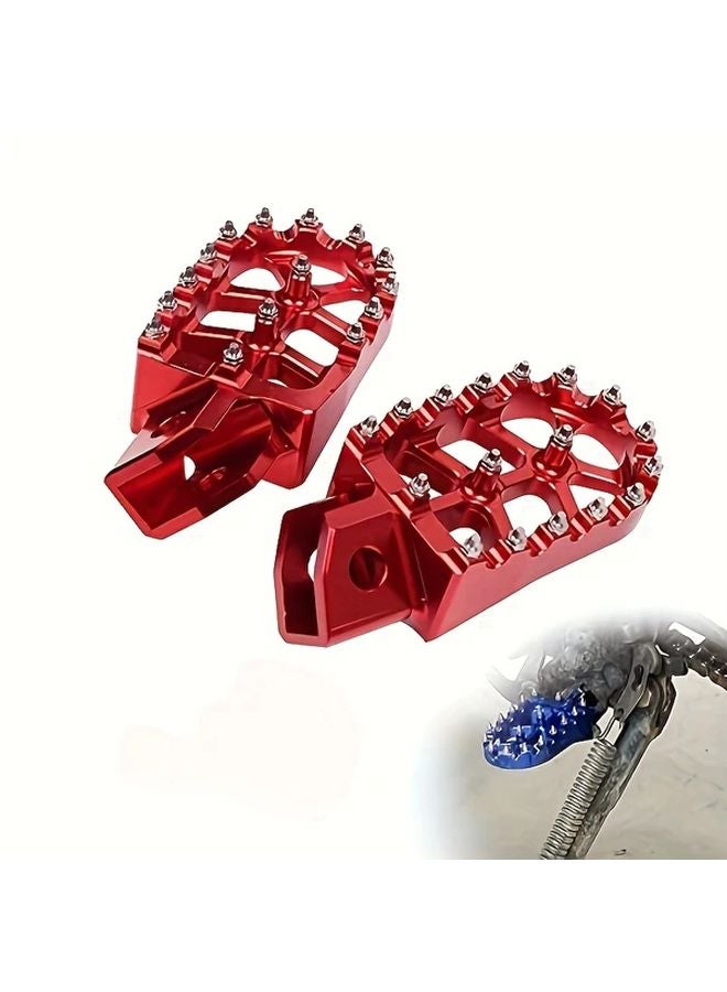Blue CNC Motorcycle Footrest Wide Footpegs For YAMAHA YZ80 YZ125 YZ250 YZ500 YZ490 WR200 WR250 WR500 TTR90 TTR110 TTR125 TTR250 XT250 - Image 4